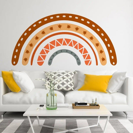 Boho Chic Multicolor Wall Artwork - Artistic Bohemian Rainbow Paintings for Wall Display - Decords