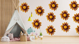 Boho Blossom Daisy Wall Stickers, Decorative Flower Decal, Tree Branch Peel & Stick Art - Decords