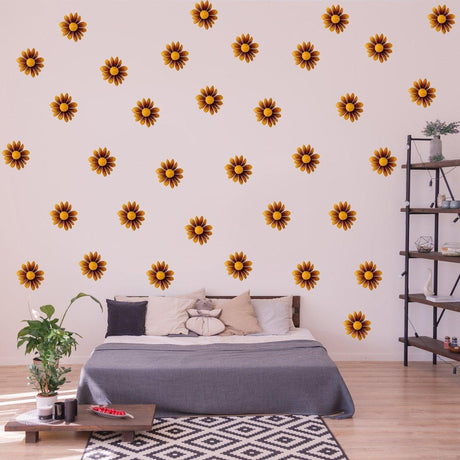 Boho Blossom Daisy Wall Stickers, Decorative Flower Decal, Tree Branch Peel & Stick Art - Decords