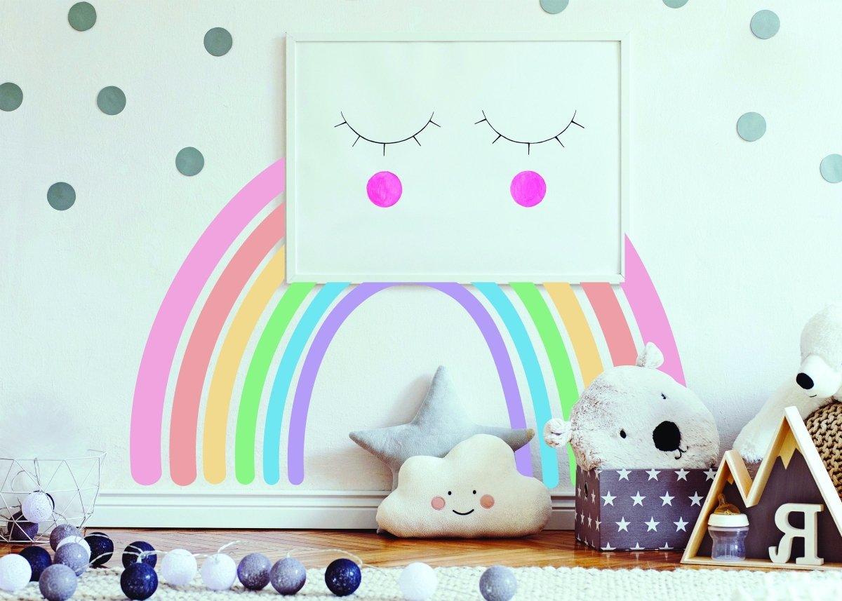 Boho Aesthetic Rainbow Wall Sticker - Kid's Room Decoration Decal - Wall Art Accessory - Decords