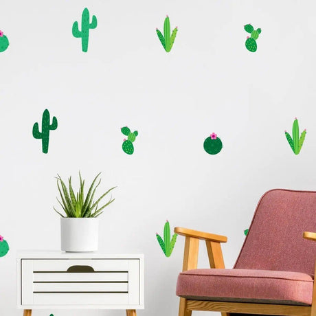 Cactus Oasis Vinyl Wall Decals - Transform Your Space with Nature - Decords