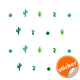 Cactus Oasis Vinyl Wall Decals - Transform Your Space with Nature - Decords