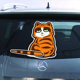 Cat-Tastic Rear Window Car Decal: Playful Perforated Feline Wiper Sticker - Decords