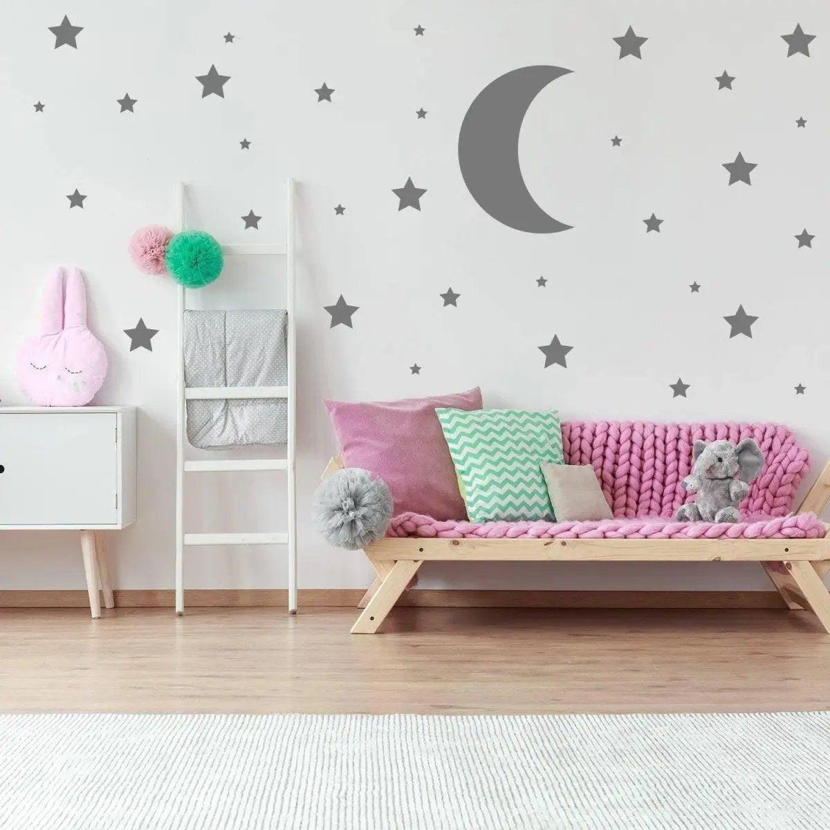 Celestial Dreams Wall Sticker Collection, Space Themed Decals, Star Decor Set - Decords