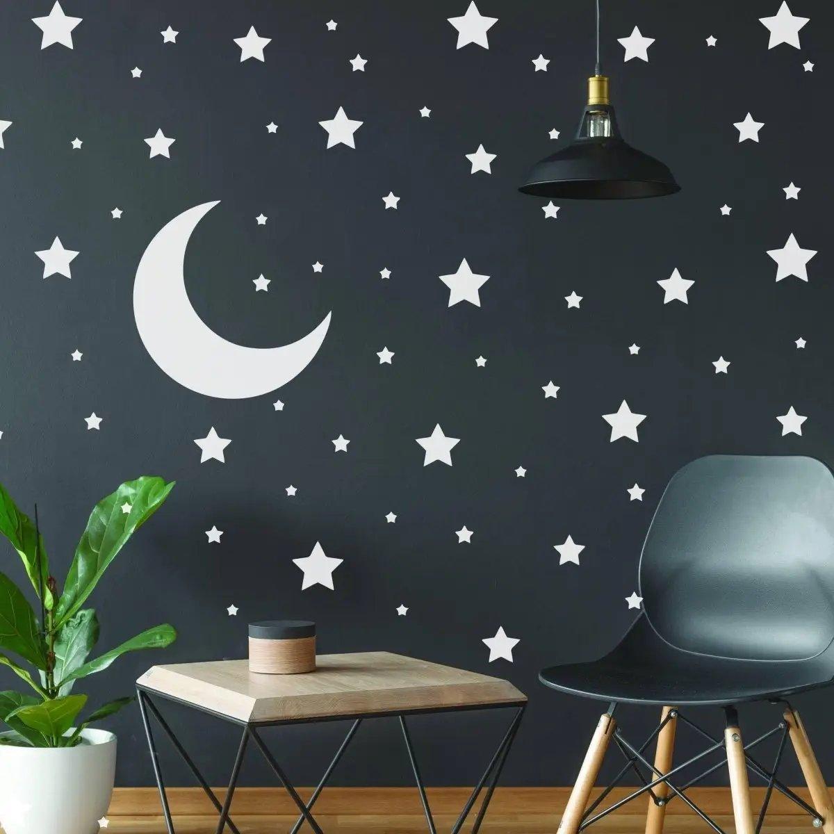 Celestial Dreams Wall Sticker Collection, Space Themed Decals, Star Decor Set - Decords