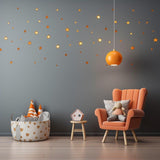 Gold Stars Vinyl Wall Stickers, 200x Pack Celestial Splendor Decorative Adhesive Decals - Decords