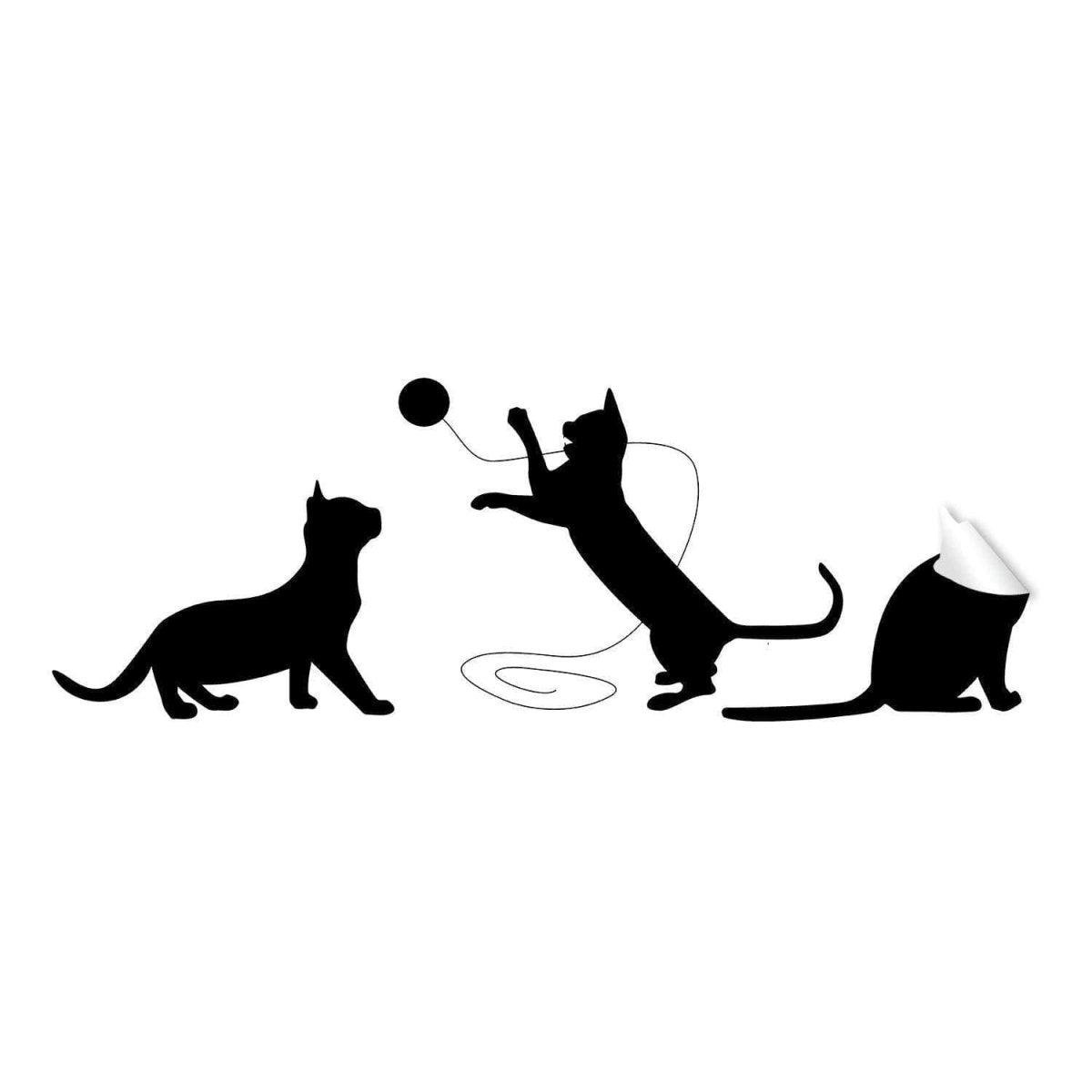 Adorable Cat Silhouette Decal Vinyl Sticker - Trendy Pet-Themed Wall Art Accessory - Decords