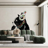 Urban Art Style Inspo - Feline Contemplative Wall Sticker Decal - Decords