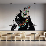 Urban Art Style Inspo - Feline Contemplative Wall Sticker Decal - Decords