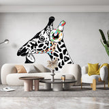 Contemplative Giraffe Wall Sticker - Vinyl Decal Art for Children's Space - Decords