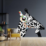 Contemplative Giraffe Wall Sticker - Vinyl Decal Art for Children's Space - Decords