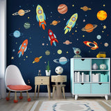 Stellar Journey Wall Stickers - Galaxy Themed Wall Decals for Kids and Adults - Decords