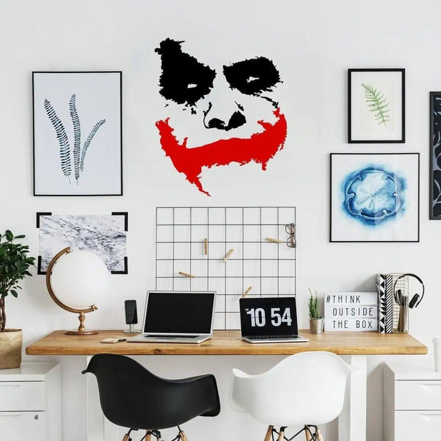 Joker Grin Decal - Creepy Clown Vinyl Wall Sticker - Decords