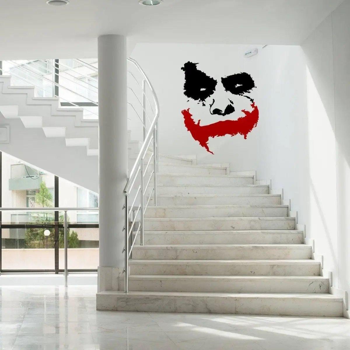 Joker Grin Decal - Creepy Clown Vinyl Wall Sticker - Decords