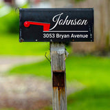 Personalized Mailbox Address Decal Sticker, Custom House Number Mailbox Vinyl Decal - Decords