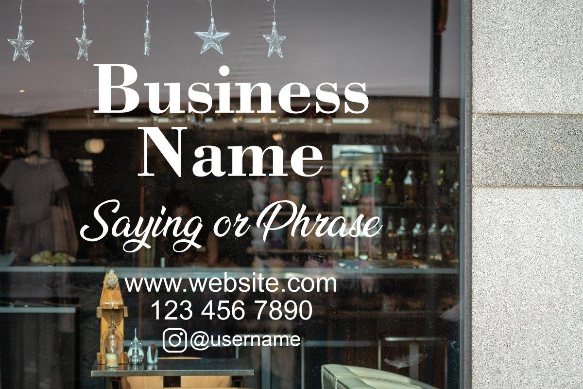 Personalized Storefront Business Window Decal: Customizable Style for Your Shop - Decords