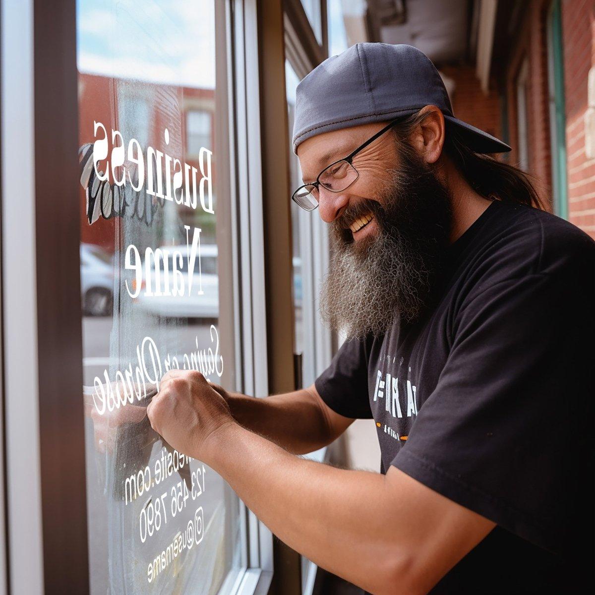 Personalized Storefront Business Window Decal: Customizable Style for Your Shop - Decords