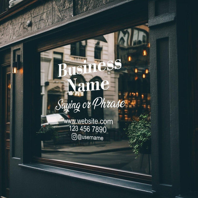 Personalized Storefront Business Window Decal: Customizable Style for Your Shop - Decords