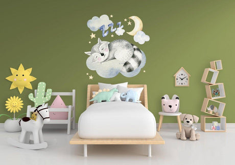 Dreamy Creatures Wall Decal, Baby Room Charming Animal Wall Sticker - Decords