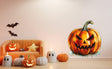 Halloween Pumpkin Wall Sticker - Creepy Smiling Jack-o-Lantern Decal for Holiday - Decords