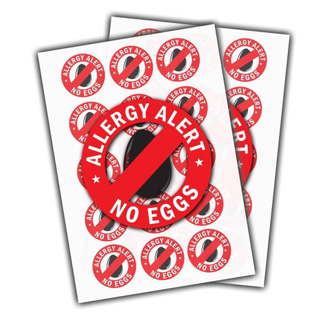 Egg Allergy Alert Stickers: Ensuring Allergy Safety and Promoting Awareness! - Decords