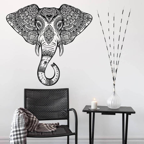 Whimsical Elephant Wall Art Decal: Stylish & Elegant Design - Decords