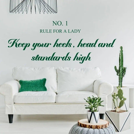 Chic Etiquette Wall Sticker - Stylish Wall Art Decals for Interior Design Enhancement - Decords