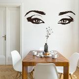 Femme Vinyl Wall Decal, Eyelash Silhouette Wall Art, Elegant Beauty and Style Decal - Decords