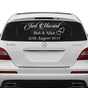 Chic Wedding Vehicle Sticker, Sophisticated Bridal Car Decal - Decords