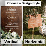 Customizable Wedding Welcome Decal, Elegant Personalized Bridal Sticker - Decords