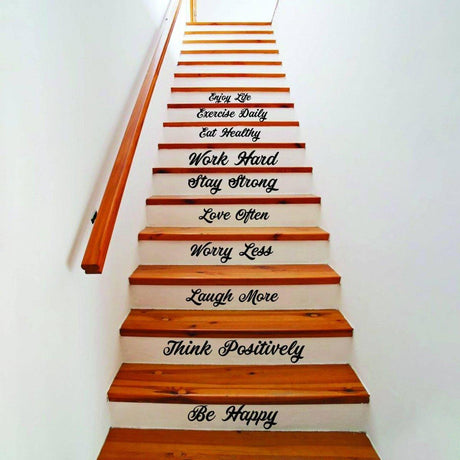 Vinyl Stairway Expressions Decals - Elegant Wall Art Stickers - Decords