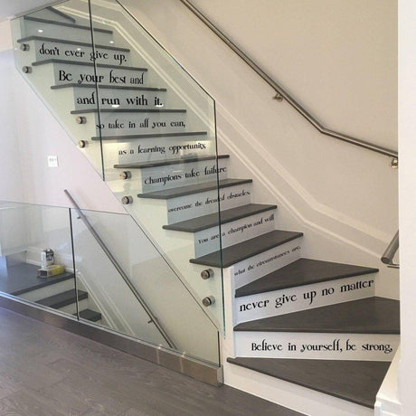 Inspirational Empowerment Vinyl Decal - Motivating Staircase Adhesive Sticker - Decords