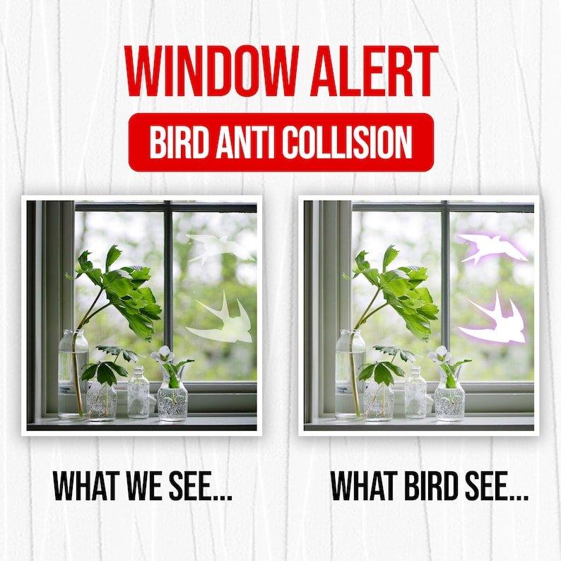 FeatherGuard - Bird Protection Window Decals, Safe for Birds and Windows - Decords