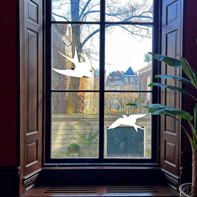 FeatherGuard - Bird Protection Window Decals, Safe for Birds and Windows - Decords