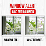 Bird Safety Window Decals by FeatherGuard - Collision Awareness Adhesive Stickers - Decords