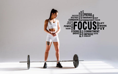 Inspirational Fitness Wall Stickers, Motivational Exercise Decals for Gym - Decords