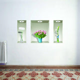 Floral Elegance 3D Wall Decals - Decords