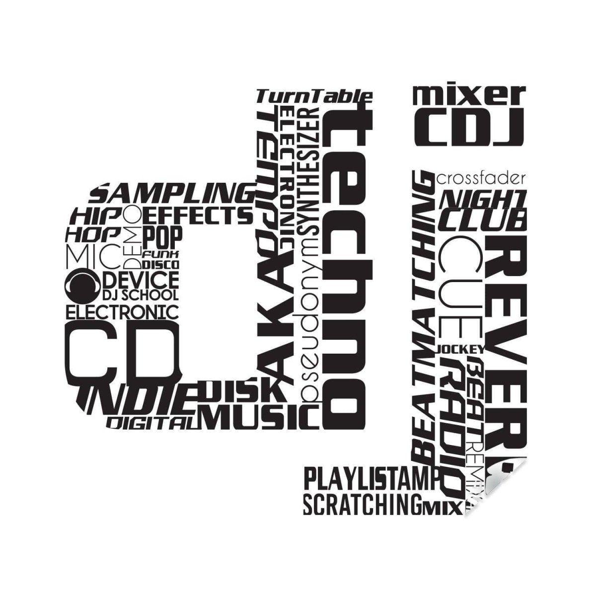 DJ Music Wall Decal - Soundwave Design Vinyl Wall Decal for Music Fans and DJs - Decords