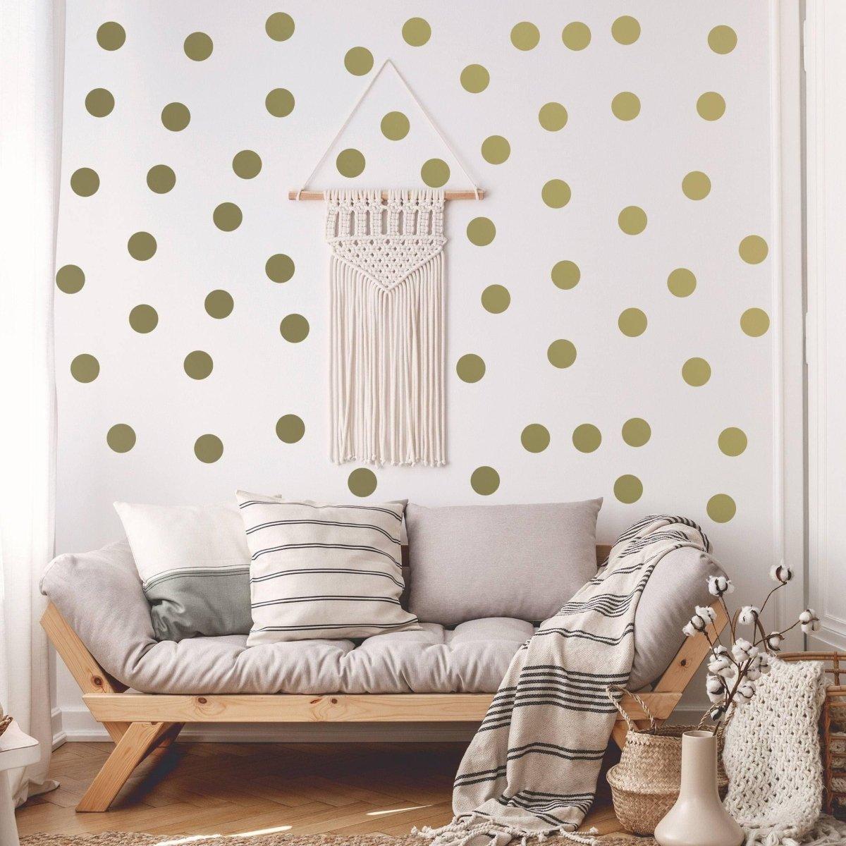 Elegant Gold Circle Wall Decals - Peel Off Gold Wall Stickers for Home Decor - Decords