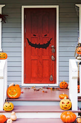 Halloween Monster Face Door Decal, Scary Spooky Creepy Holiday Sticker - Decords