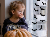 Elegant Halloween Bat Window Stickers, 25 Pack, Spooky Seasonal Decor Decals - Decords