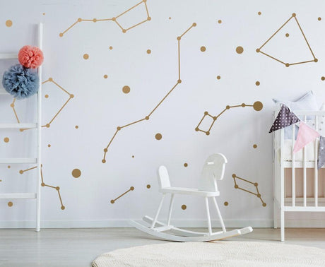 Constellations Vinyl Wall Stickers - Zodiac Star Space Ceiling Art Decals - Decords