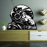 Thinking Astronaut Monkey Print Art Wall Sticker - The Thinker Chimp Space Astronauts Mural Decal - Decords