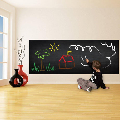 Chalkboard Wall Diy Black Kitchen Sticker - Reusable Write On Vinyl Decal - Decords