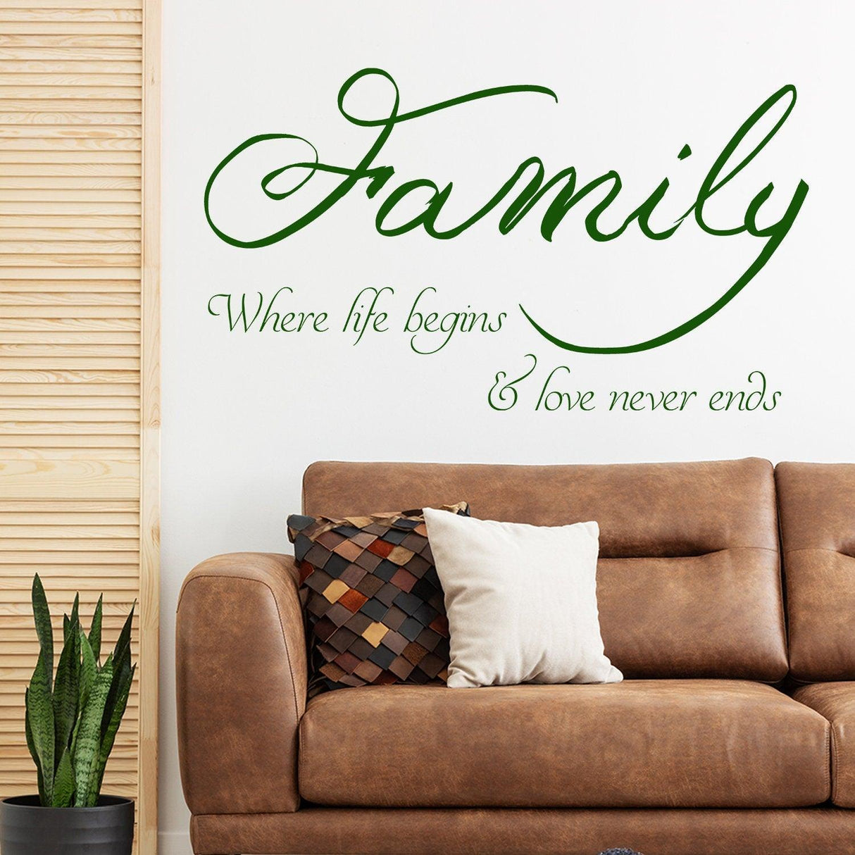 Family Quote Wall Sticker - Love Sign Decor  Vinyl Decal - Decords