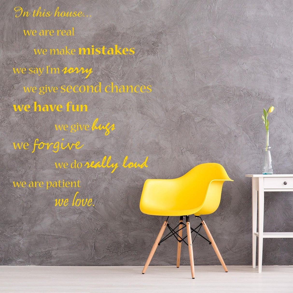 House Wall Quote Sticker - In This House Decal Art Family Rules Quotes - Decords