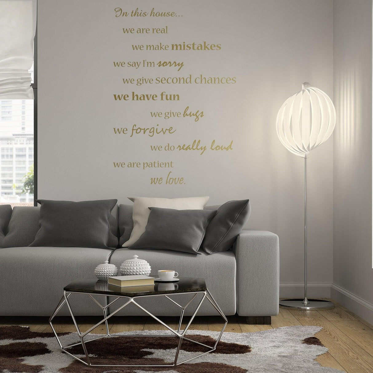 House Wall Quote Sticker - In This House Decal Art Family Rules Quotes - Decords