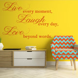 Live Laugh Love Sticker - Quote Art Mac Wall Stickers - Decords