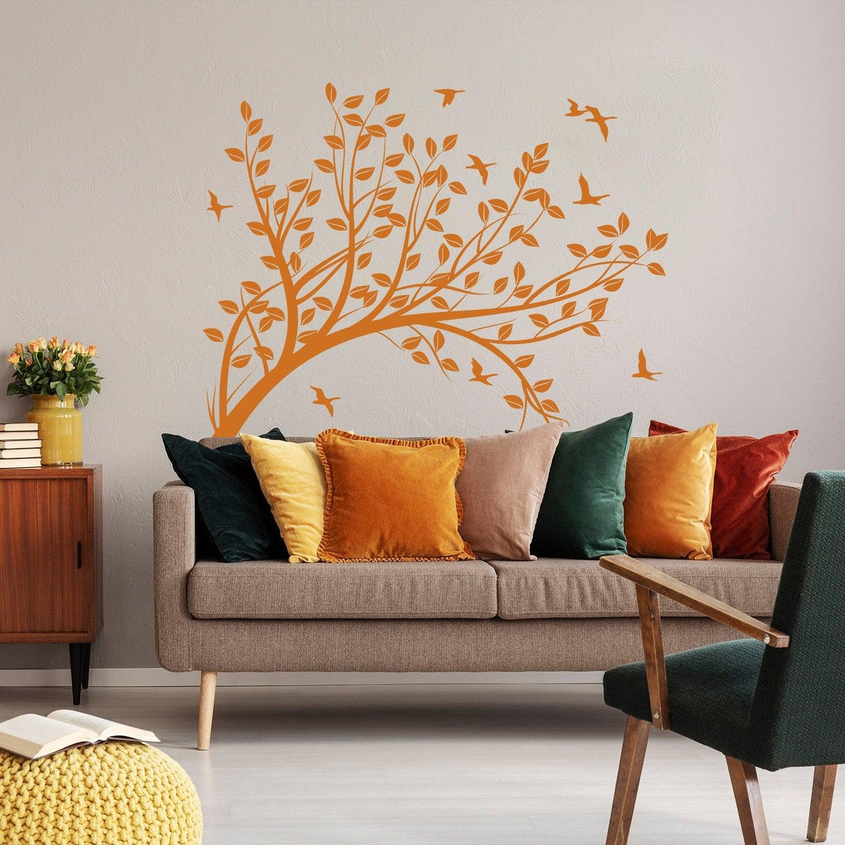 Branch Wall Tree Sticker Vinyl Decal - Bird Kids Room Decals - Decords