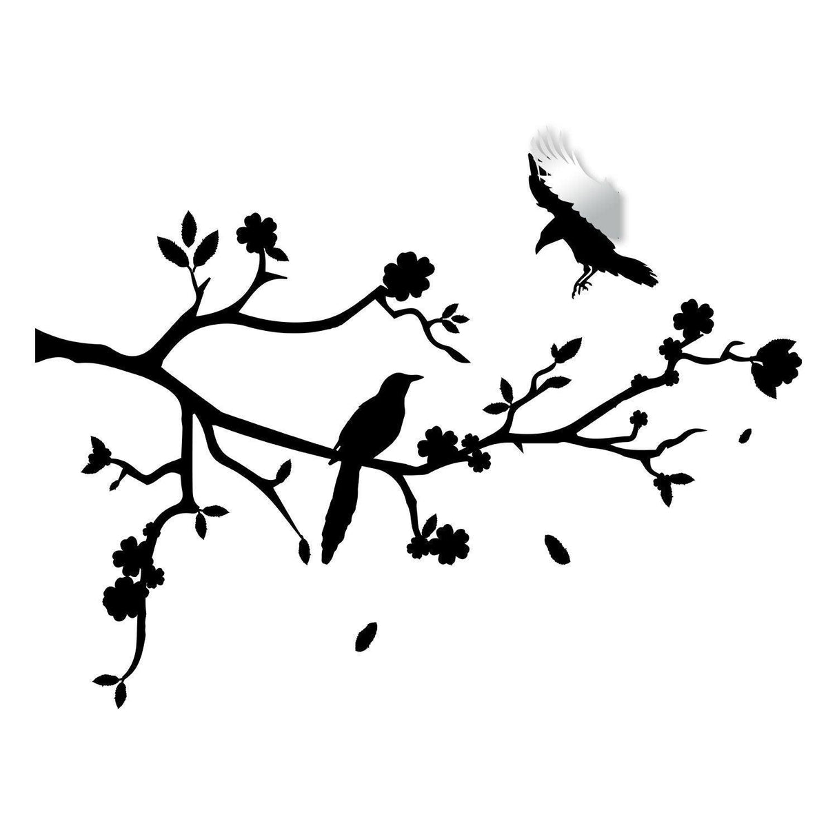 Branch Wall Tree Sticker Vinyl Decal - Bird Kids Room Decals - Decords